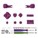 eXtremeRate DMG Grape Custom Full Set Buttons for Gameboy Advance SP, Replacement A B L R Button Power On Off Volume Button D-pad Key for GBA SP Console - Console NOT Included - ASPJ104