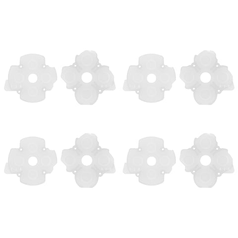 eXtremeRate 8 pcs Replacement Silicone Rubber ABXY & Dpad Button Pads for eXtremeRate Face Clicky Kit Compatible with PS5 Edge Controller - ATTEG007