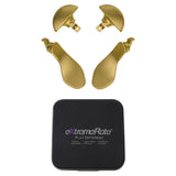 eXtremeRate Back Paddles for PS5 Edge Controller, Metallic Hero Gold Replacement Interchangeable 4PCS Metal Back Buttons for PS5 Edge Controller - Controller NOT Included - BHPFD002