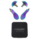 eXtremeRate Back Paddles for PS5 Edge Controller, Metallic Rainbow Aura Blue & Purple Replacement Interchangeable 4PCS Metal Back Buttons for PS5 Edge Controller - Controller NOT Included - BHPFD003