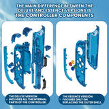 eXtremeRate DIY Replacement Full Set Shell Case with Buttons for Joycon 2 of Nintendo Switch 2 - Essence Version - Clear Blue - BSUNTM005