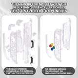 eXtremeRate DIY Replacement Full Set Shell Case with Buttons for Joycon 2 of Nintendo Switch 2 - Essence Version - Clear - BSUNTM006