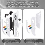 eXtremeRate DIY Replacement Full Set Shell Case with Buttons for Joycon 2 of Nintendo Switch 2 - Essence Version - White - BSUNTM008