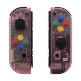 eXtremeRate Cherry Pink Joycon Handheld Controller Housing with Full Set Buttons, DIY Replacement Shell Case for NS Switch JoyCon & OLED JoyCon - Joycon and Console NOT Included - CM507