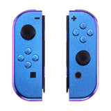 eXtremeRate Chameleon Purple Blue Handheld Controller Housing With Full Set Buttons DIY Replacement Shell Case for NS Switch JoyCon & OLED JoyCon - Console Shell NOT Included - CP301