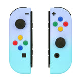 eXtremeRate Violet Blue Gradient Joycon Handheld Controller Housing with Coloful Buttons, DIY Replacement Shell Case for NS Switch JoyCon & OLED JoyCon – Joycon and Console NOT Included - CP332