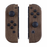 eXtremeRate Soft Touch Grip Wood Grain Handheld Controller Housing With Full Set Buttons DIY Replacement Shell Case for NS Switch JoyCon & OLED JoyCon - Console Shell NOT Included - CS201