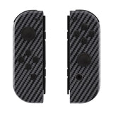 eXtremeRate Graphite Carbon Fiber Handheld Controller Housing with Buttons, DIY Replacement Shell Case for NS Switch JoyCon & OLED JoyCon – Joycon and Console NOT Included - CS209