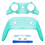 eXtremeRate Emerald Green Top Bottom Decorative Trim Shell Compatible with ps5 Edge Controller DIY Replacement Front Back Clip Shell, Custom Plates Cover Compatible with ps5 Edge Controller - CXQEGM005