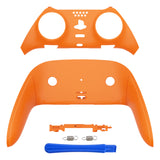 eXtremeRate Orange Top Bottom Decorative Trim Shell Compatible with ps5 Edge Controller DIY Replacement Front Back Clip Shell, Custom Plates Cover Compatible with ps5 Edge Controller - CXQEGP002