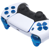 eXtremeRate Replacement D-pad R1 L1 R2 L2 Triggers Share Options Face Buttons, Clear Blue Full Set Buttons Compatible with ps5 Controller BDM-030/040/050 - Controller NOT Included - JPF3004G3