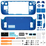 eXtremeRate Replacement Clear Blue Full Set Shell with Buttons for Steam Deck LCD - QESDM005