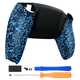 eXtremeRate Textured Blue Custom Back Housing Bottom Shell Compatible with ps5 Controller, Replacement Back Shell Cover Compatible with ps5 Controller - DPFP3016