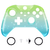 eXtremeRate Replacement Front Housing Shell Case for Xbox One Elite Series 2 & Elite 2 Core Controller (Model 1797) - Gradient Translucent Green Blue - ELP336