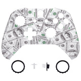 eXtremeRate Replacement Front Housing Shell Case for Xbox One Elite Series 2 & Elite 2 Core Controller (Model 1797) - The $100 Cash Money - ELS210