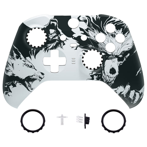 eXtremeRate Replacement Front Housing Shell Case for Xbox One Elite Series 2 & Elite 2 Core Controller (Model 1797) - New Wolve Soul - ELT144