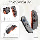 PlayVital Clear Series Protective Case for Nintendo Switch 2, Anti-Scratches Hard Shell Dockable Grip Cover with Extra Foldable Stand & Thumb Grips for Nintendo Switch 2 - Clear Glitter Silver - EXVNTM002