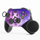 eXtremeRate Nebula Galaxy ASR Version Performance Rubberized Grip Front Housing Shell  with Accent Rings for Xbox Series X/S Controller - FX3C1003