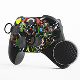 eXtremeRate Scary Party ASR Version Performance Rubberized Grip Front Housing Shell  with Accent Rings for Xbox Series X/S Controller - FX3C1005