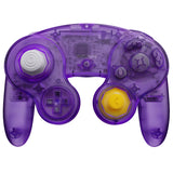 eXtremeRate Clear Atomic Purple Replacement Faceplate Backplate with Buttons for Nintendo GameCube Controller - GCNM5001