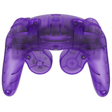 eXtremeRate Clear Atomic Purple Replacement Faceplate Backplate with Buttons for Nintendo GameCube Controller - GCNM5001