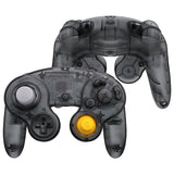 eXtremeRate Clear Black Replacement Faceplate Backplate with Buttons for Nintendo GameCube Controller - GCNM5002