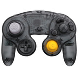 eXtremeRate Clear Black Replacement Faceplate Backplate with Buttons for Nintendo GameCube Controller - GCNM5002