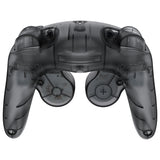 eXtremeRate Clear Black Replacement Faceplate Backplate with Buttons for Nintendo GameCube Controller - GCNM5002