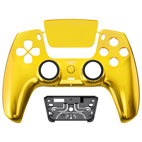 eXtremeRate LUNA Redesigned Front Shell with Touchpad for PS5 Controller BDM-010/020/030/040/050/060 - Chrome Gold - GHPFD001G4