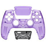 eXtremeRate LUNA Redesigned Front Shell with Touchpad for PS5 Controller BDM-010/020/030/040/050 - Clear Atomic Purple - GHPFM002