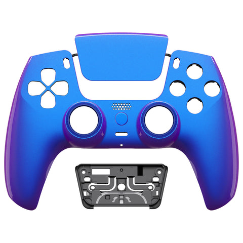 eXtremeRate LUNA Redesigned Front Shell with Touchpad for PS5 Controller BDM-010/020/030/040/050/060 - Chameleon Purple Blue - GHPFP003G4