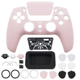 eXtremeRate LUNA Redesigned Cherry Blossoms Pink Front Shell Touchpad Compatible with ps5 Controller BDM-010/020/030/040, DIY Replacement Housing Custom Touch Pad Cover Compatible with ps5 Controller - GHPFP004