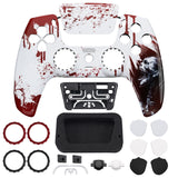 eXtremeRate LUNA Redesigned Blood Zombie Front Shell Touchpad Compatible with ps5 Controller BDM-010/020/030/040, DIY Replacement Housing Custom Touch Pad Cover Compatible with ps5 Controller - GHPFT002