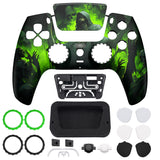 eXtremeRate LUNA Redesigned Dark Carnival Front Shell Touchpad Compatible with ps5 Controller BDM-010/020/030/040, DIY Replacement Housing Custom Touch Pad Cover Compatible with ps5 Controller - GHPFT016