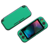 PlayVital Glossy Chameleon Green Purple Customized Protective Case for NS Switch Lite, Hard Cover Protector for NS Switch Lite - 1 x Black Border Tempered Glass Screen Protector Included - YYNLP002