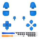 eXtremeRate Replacement Full Set Buttons for PS5 Controller BDM-030/040/050/060 - Blue - JPF1005G3