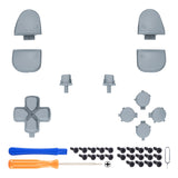 eXtremeRate Replacement Full Set Buttons for PS5 Controller BDM-030/040/050/060 - New Hope Gray - JPF1037G3