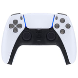 eXtremeRate Replacement D-pad R1 L1 R2 L2 Triggers Share Options Face Buttons, Clear Black Full Set Buttons Compatible with ps5 Controller BDM-010 & BDM-020 - JPF3023G2