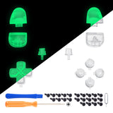 eXtremeRate Replacement Full Set Buttons for PS5 Controller BDM-030/040/050/060 - Glow in Dark - Green - JPF3024G3