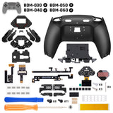 eXtremeRate SPARK Back Paddles Kit with OLED Display & Clicky Trigger Stops & Ergonomic Grips for PS5 Controller BDM-030/040/050/060 - Rubberized Black - MZNPFU001M3