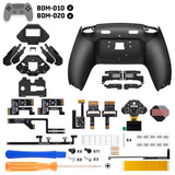 eXtremeRate SPARK Back Paddles Kit with OLED Display & Clicky Trigger Stops & Ergonomic Grips for PS5 Controller BDM-010/020 - Rubberized Black - MZNPFU001
