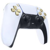 eXtremeRate Replacement D-pad R1 L1 R2 L2 Triggers Share Options Face Buttons, Metallic Champagne Gold Full Set Buttons Compatible with ps5 Controller BDM-030/040/050 - Controller NOT Included - JPF1041G3