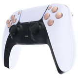 eXtremeRate Replacement D-pad R1 L1 R2 L2 Triggers Share Options Face Buttons, Metallic Rose Gold Full Set Buttons Compatible with ps5 Controller BDM-030/040/050 - Controller NOT Included - JPF1040G3