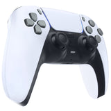 eXtremeRate Replacement D-pad R1 L1 R2 L2 Triggers Share Options Face Buttons, Metallic Steel Gray Full Set Buttons Compatible with ps5 Controller BDM-030/040/050 - Controller NOT Included - JPF1039G3