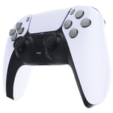 eXtremeRate Replacement D-pad R1 L1 R2 L2 Triggers Share Options Face Buttons, Metallic Steel Gray Full Set Buttons Compatible with ps5 Controller BDM-030/040/050 - Controller NOT Included - JPF1039G3