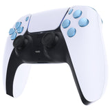 eXtremeRate Replacement D-pad R1 L1 R2 L2 Triggers Share Options Face Buttons, Metallic Titanium Blue Full Set Buttons Compatible with ps5 Controller BDM-030/040/050 - Controller NOT Included - JPF1038G3