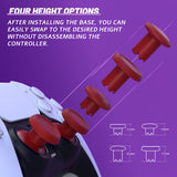 eXtremeRate ThumbsGear V3 Interchangeable Ergonomic Thumbsticks for PS5 Edge & PS5 & PS4 Controller - Carmine Red - NNFPFM004
