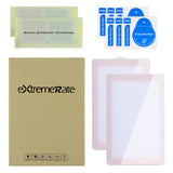 eXtremeRate 2 Pack Cherry Blossoms Pink Border Transparent HD Clear Saver Protector Film, Tempered Glass Screen Protector for Nintendo Switch [Anti-Scratch, Anti-Fingerprint, Shatterproof, Bubble-Free] - NSPJ0702