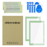 eXtremeRate 2 Pack Matcha Green Border Transparent HD Clear Saver Protector Film, Tempered Glass Screen Protector for NS Switch [Anti-Scratch, Anti-Fingerprint, Shatterproof, Bubble-Free] - NSPJ0708