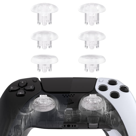 eXtremeRate EDGE Sticks Swappable Thumbsticks for PS5 & PS5 Edge & PS4 All Model Controllers - Clear - P5J207